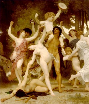 Desnudo Painting - La jeunesse de Bacchus centre dt William Adolphe Bouguereau desnudo